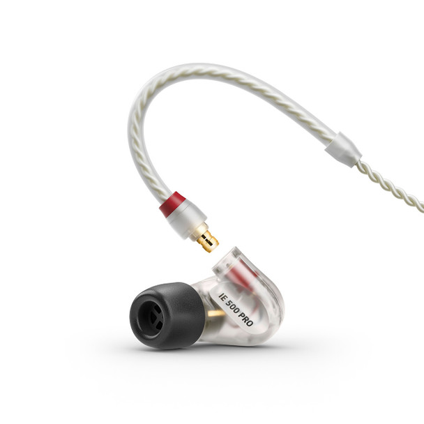 SENNHEISER IE 500 PRO Clear - In-ear monitoring headphones featuring SYS 7 dynamic transducer and detachable 1.3m twisted clear cable