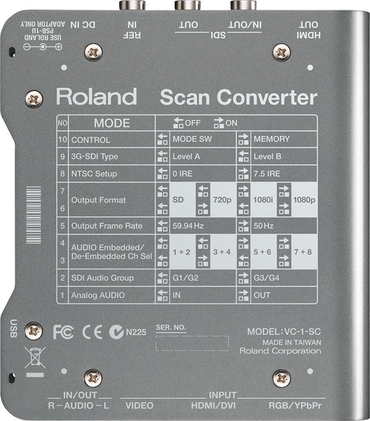 Roland Professional A/V VC-1-SC - Up/Down/Cross Scan Converter to/from SDI/HDMI with Frame Sync
