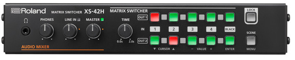 Roland Professional A/V XS-42H - Multi-Format AV Matrix Switcher - 4 in x 2 out