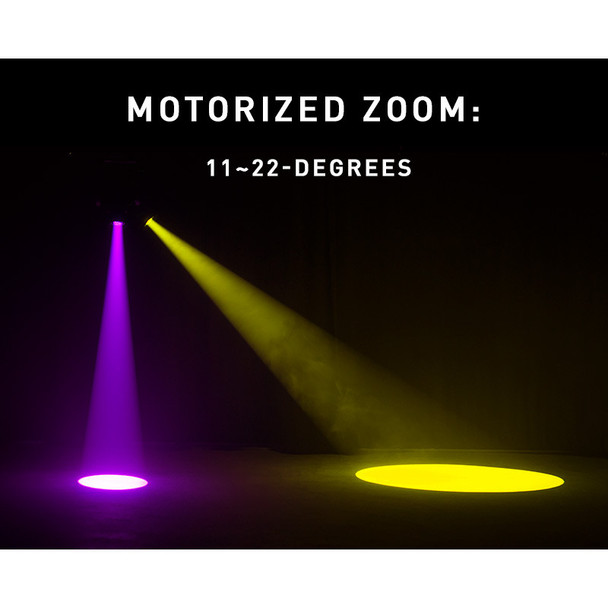 ADJ FOCUS SPOT 4Z  - 200W LED Moving Head Spot Fixture with Motorized Focus & Motorized Zoom (11 ~ 22-degrees).