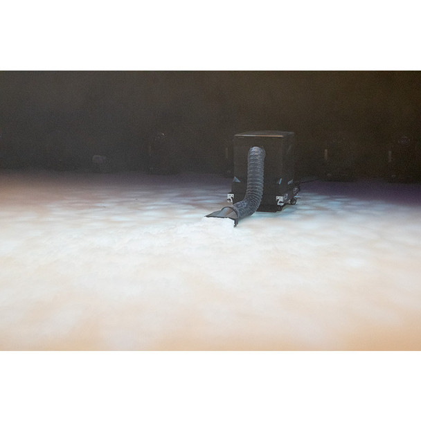 ADJ ENTOUR ICE - High output, Low-lying tour-grade fog machine that creates a thick cloud of smoke that stays close to the floor. The Entour Ice includes a hose, flight case cover and casters. Requires dry ice and water. (ENT180)