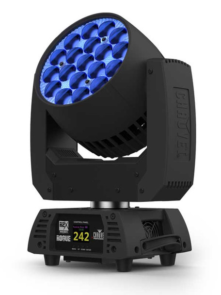 Chauvet Professional ROGUER2XWASH- Rogue R2X Wash. Includes: powerCON Power Cord, 2pcs Omega Brackets . Control: 3-pin DMX, 5-pin DMX