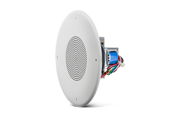JBL CSS8004 - S/M, CSS8004 - 4", 5W 4" Commercial Series Ceiling Speaker.  90 dB sens, 5W multi-tap for 100V/70V 25V, pre-assembled with driver/grille/transformer, 175 deg coverage; punched metal grille, compatible with CSS-BB4 backcan and CSS-TB4/8