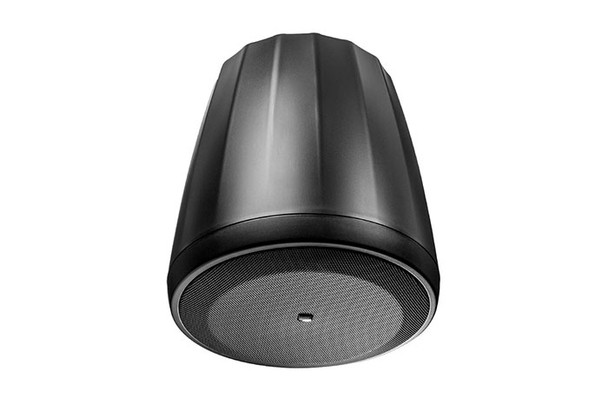 JBL C64P/T - 4" FULL-RANGE PENDANT SPKR, BLK Compact Full-Range Pendant Speaker. 4" (100 mm) driver with polypropylene cone, 120 degree conical coverage, 50 Watts Cont. Pink Noise Power Handling (200W peak) at 8 ohms, plus 30W 70V/100V multi-tap tran