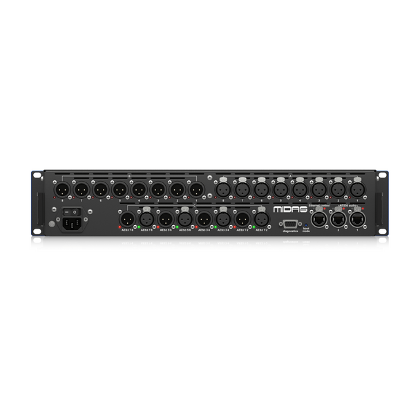 Midas DL155 tagebox with 8 MIDAS Mic Preamps, 8 AES I/O and Dual-Redundant AES50 Networking 