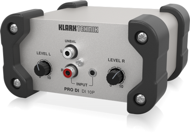 Klark Teknik DI 10P - Passive DI Box with Stereo Input / Summed Mono Output, MIDAS Transformer and Extended Dynamic Range