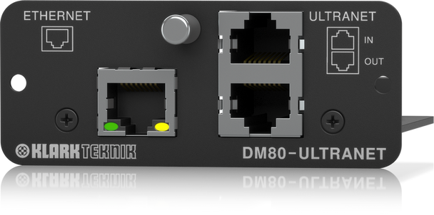Klark Teknik DM80-ULTRANET - ULTRANET Expansion Module with 16 x 16 Channel Audio Networking and Ethernet Connectivity