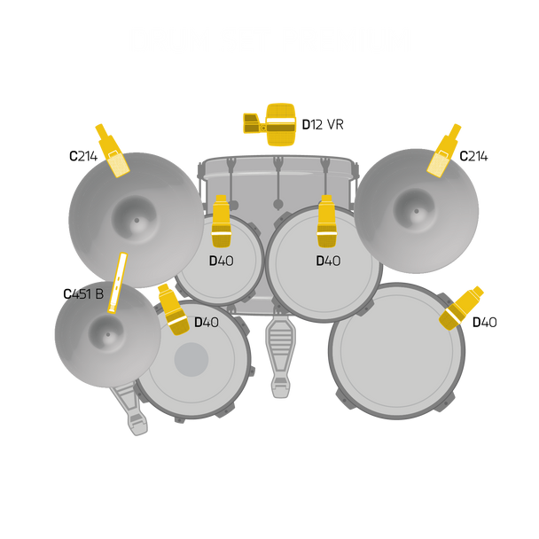 AKG 2581X00140 - DRUMSET PREMIUM incl. 1x D12VR, 2x C214, 1x C451, 4x D40 AKG 2581X00140 - DRUMSET PREMIUM incl. 1x D12VR, 2x C214, 1x C451, 4x D40