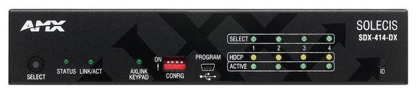 AMX FG1010-314 Solecis 4x1 4K HDMI Digital Switcher with DXLink Output