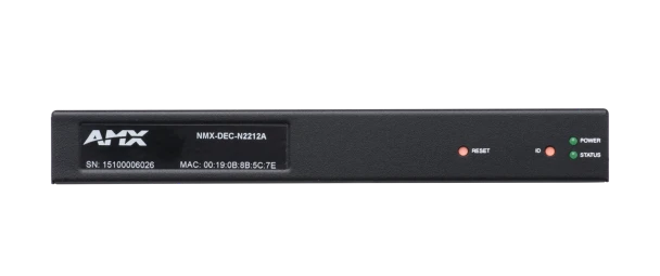 AMX NMX-DEC-N2212A JPEG 2000 Digital Cinema Grade Video over IP Decoder HDMI AES67 Support