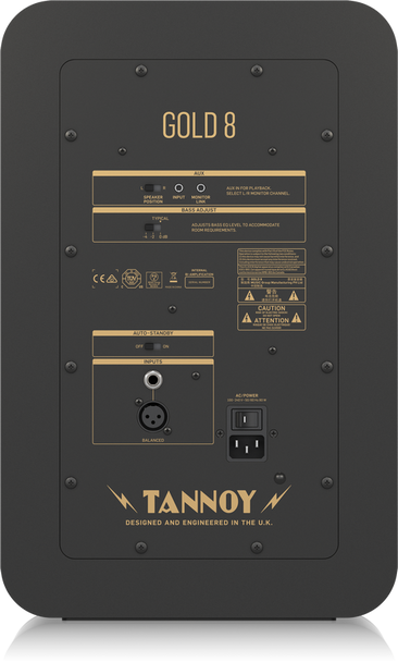 Tannoy GOLD 8 - Premium 300-Watt Bi-Amplified Nearfield Studio Reference Monitor with Proprietary 8" Dual Concentric Point Source Technology