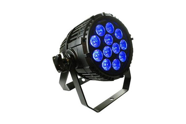 Blizzard Lighting TOUGHPAR V12 - 12x 15-watt (5 x 3W) RGBAW 5-in-1 LEDs, IP65 (Outdoor) cast aluminum PAR can, LED control panel, 32-bit dimming, & dual  mounting yokes.