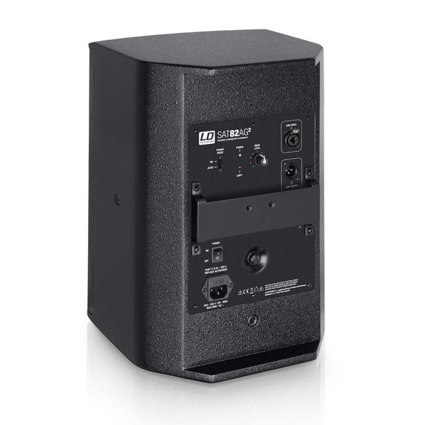 LD Systems LDS-SAT82AG2 - Powered installation speaker - 8" LF / 1" HF / 200W / 60° x 60° disp - Black