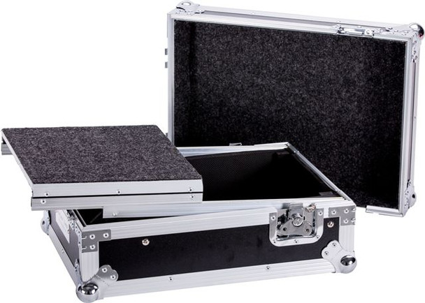 DEEJAY LED TBHRN62LT - Fly Drive Case For Rane RN62 Pro DJ Mixer or Similarly Sized Equipment w/Laptop Shelf w/Wheels