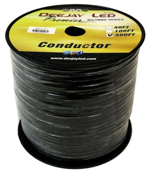 DEEJAY LED TBHRCA500 - 500 Feet of Raw Twisted Pair RCA Signal Cable 