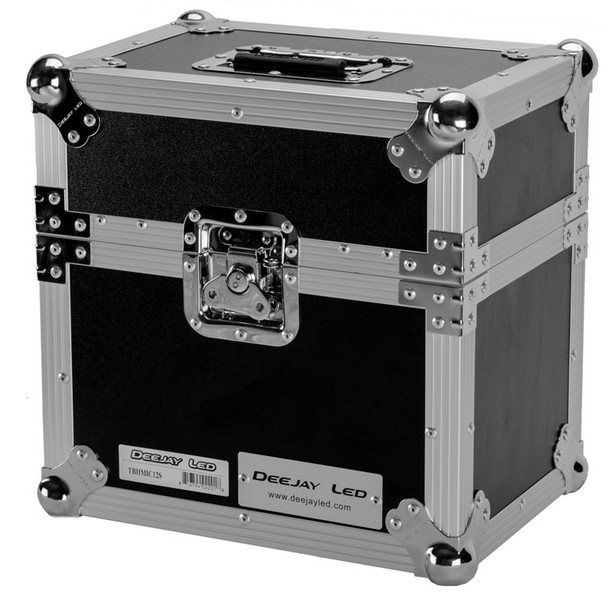 DEEJAY LED TBHMIC12S - Fly Drive Case For Twelve Handheld Microphones w/Storage Compartment or Similarly Sized Equipment w/Wheels