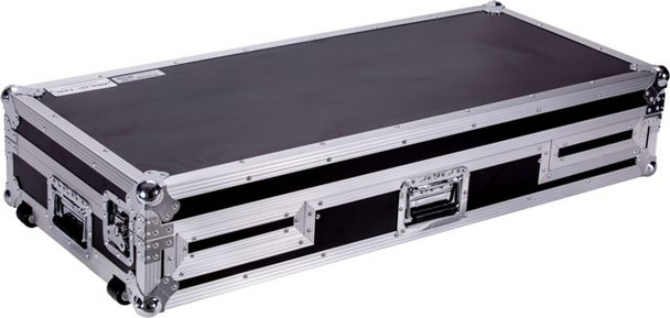 DEEJAY LED TBHDJMCDJ2000W - Fly Drive DJ Coffin Case Two CDJ2000 Plus One DJM2000 Mixer or Similarly Sized Equipment with Low Profile Wheels