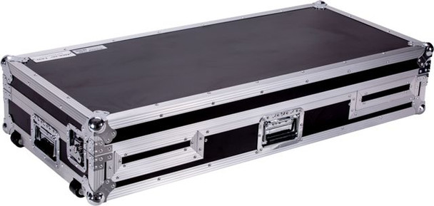 DeeJay LED Coffin for Two Pioneer CDJ-2000 and DJM-2000 Mixers with Low Profile Wheels