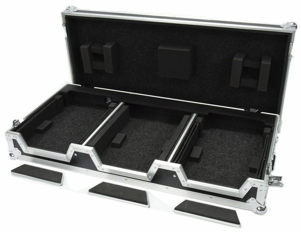DEEJAY LED TBHDJM9HCDJ2KW - Fly Drive Case For Two Pioneer CDJ2000 CD Player Plus One Pioneer DJM900 Nexus Mixer or Similarly Sized Equipment with Low Profile Wheels