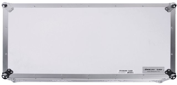 DEEJAY LED TBHCDJDJMS9WHITE - Fly Drive Case For 2 Large Format Pioneer CDJ2000 Players Plus DJM-S9 Mixer or Similarly Sized Equipment with Low Profile Wheels In White