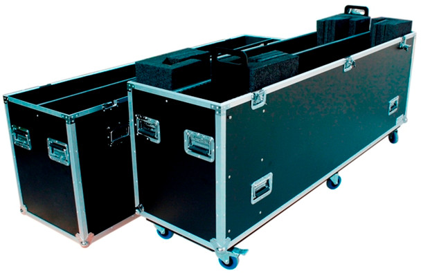 DEEJAY LED TBH2LED90WHEELS - Fly Drive Case For Two 90-in LED Televisions or Monitors or Similarly Sized Equipment w/Wheels