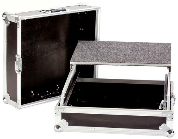 DEEJAY LED TBH19MIXLT - Fly Drive Case For Pioneer DJM3000 Pro Mixer or Similarly Sized Equipment w/Laptop Shelf w/Wheels