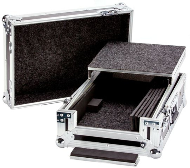 DEEJAY LED TBH10MIXLT - Fly Drive Case For Pioneer DJM400 Pro Mixer or Similarly Sized Equipment w/Laptop Shelf w/Wheels