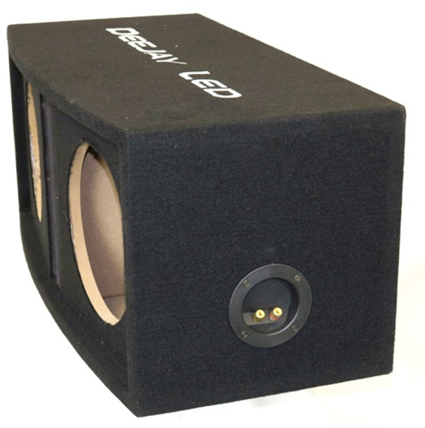 DEEJAY LED 2X10ROUNDVENTED - Double 10-in Center Port Vented Round Empty Car Bass Speaker Box