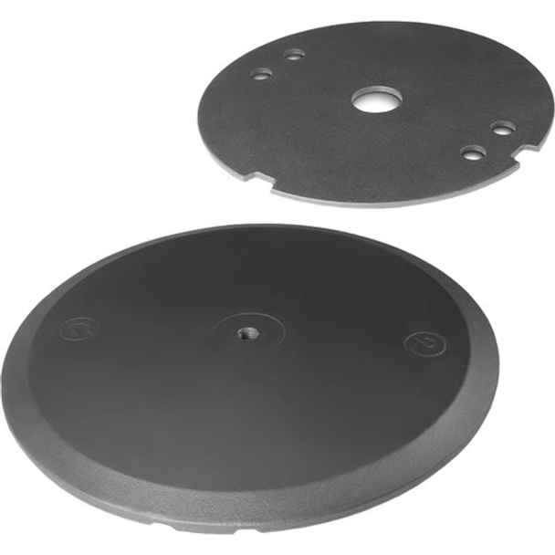 GRAVITY GR-GWB123SET1B - Round Cast Iron Base and Weight Plate Set for M20 Poles