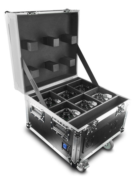 Chauvet Professional WELLFITX6 - WELL Fit 6-Pack Includes: 6 WELL Fit fixtures in an Integrated Flight Case/Charging Unit, PowerCON Power Cord ,  Control: W-DMX and 5-pin DMX