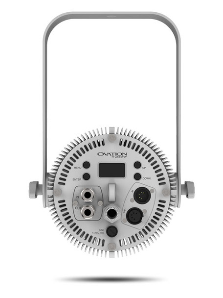 Chauvet Professional OVATIONH265WWWHT - Ovation H-265WW - WHITE. Includes: Integrated 4.5m Power Cord, interchangable lens plates, eggcrate filter  Control: 5-pin And Terminal Block DMX/RDM, WDMX