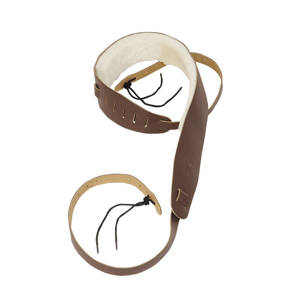 Levy's Leathers PM14-BRN -  2 1/2" Wide Brown Genuine Leather Banjo Strap.