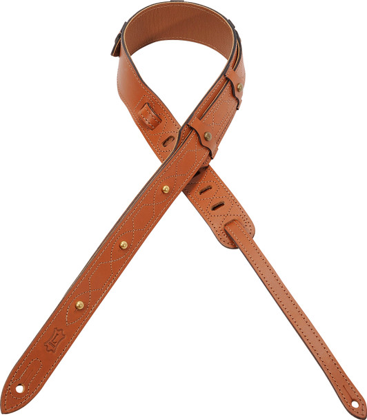 Levy's Leathers MV70TRC-TAN -  2" Veg-tan Leather Guitar Strap.