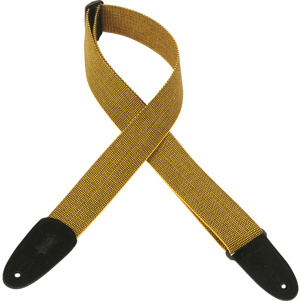 Levy's Leathers MT8-YEL -  2" Wide Yellow Tweed Guitar Strap.