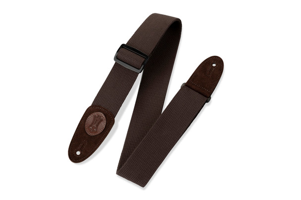 Levy's Leathers MSSC8-XL-BRN -  2" Wide Brown Cotton Guitar Strap.
