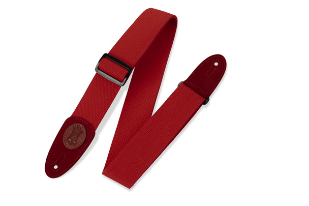 Levy's Leathers MSSC8-RED -  2" Wide Red Cotton Guitar Strap.