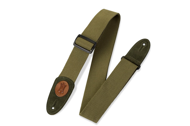 Levy's Leathers MSSC8-GRN -  2" Wide Green Cotton Guitar Strap.