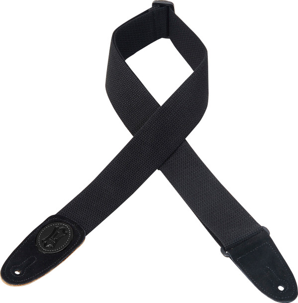 Levy's Leathers MSSBC8-BLK -  2" Wide Black Cotton Guitar Strap