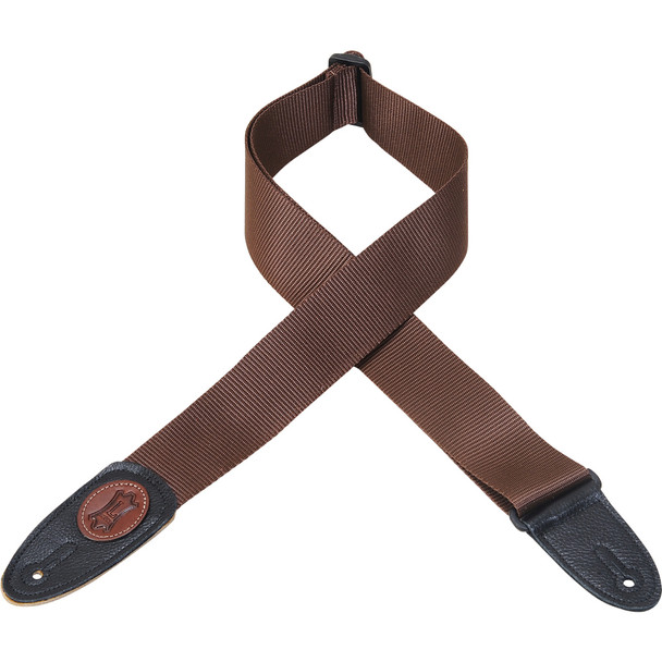 Levy's Leathers MSS8-BRN - 2" Wide Brown Soft-hand Polypropylene Guitar Strap