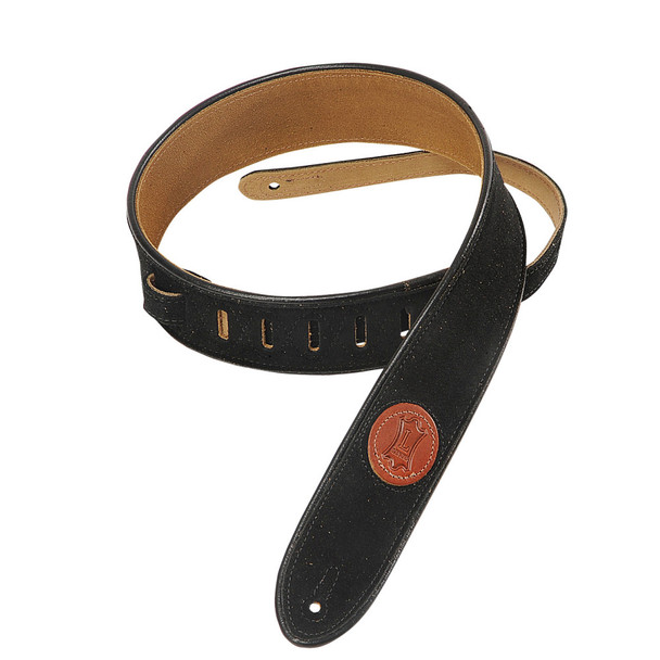 Levy's Leathers MSS3-2-BLK -  2" Wide Black Suede Guitar Strap.