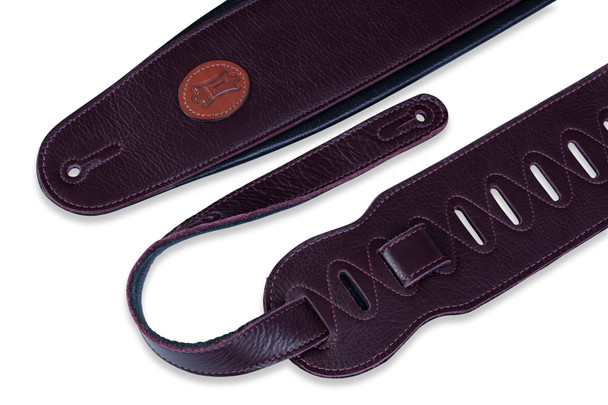 Levy's Leathers MSS2-4-BRG - 4 1/2" Wide Burgundy Garment Leather Bass Strap