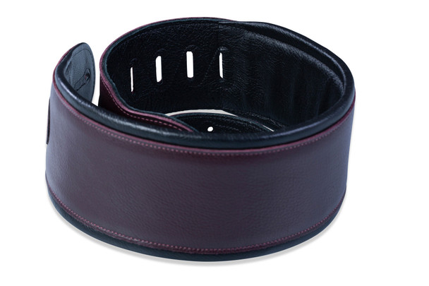 Levy's Leathers MSS2-4-BRG - 4 1/2" Wide Burgundy Garment Leather Bass Strap