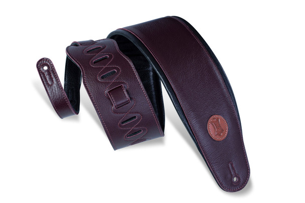 Levy's Leathers MSS2-4-BRG - 4 1/2" Wide Burgundy Garment Leather Bass Strap