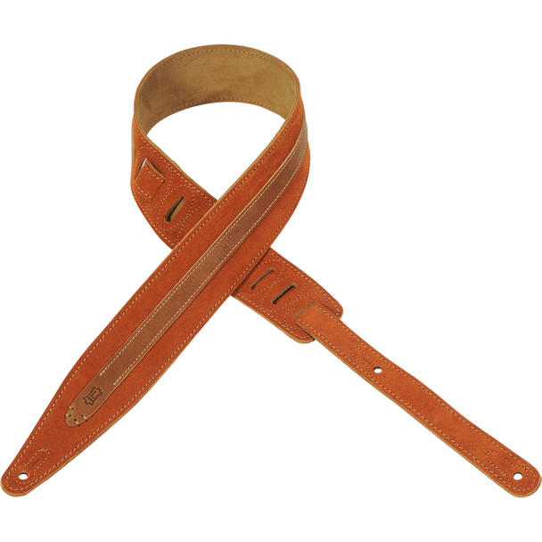 Levy's Leathers MS317BLA-CPR -  2 1/2" Wide Copper Suede Guitar Strap.