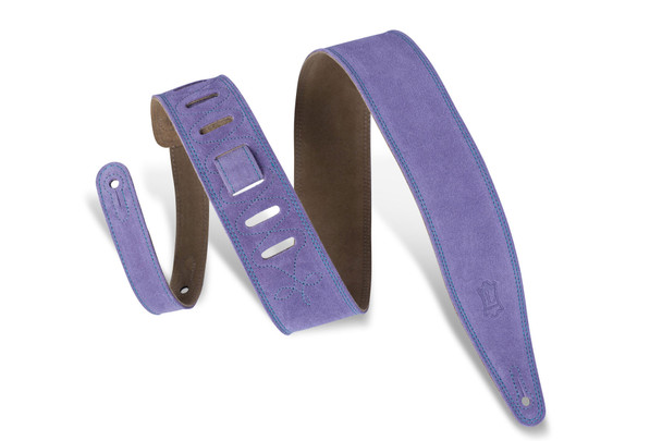 Levy's Leathers MS317AUR-PRP -  2 1/2" Wide Purple Suede Guitar Strap.