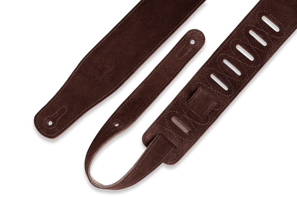 Levy's Leathers MS26-BRN -  2 1/2" Wide Brown Suede Guitar Strap.