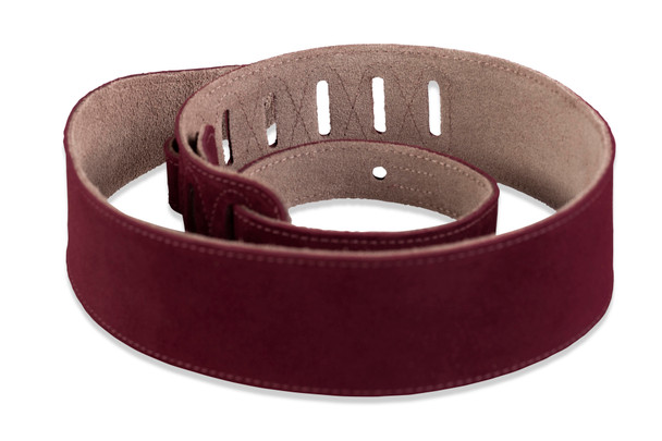 Levy's Leathers MS26-BRG -  2 1/2" Wide Burgundy Suede Guitar Strap.