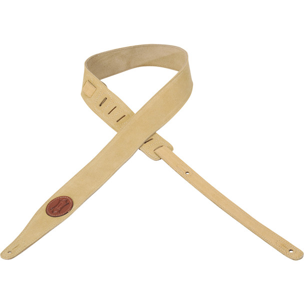 Levy's Leathers MS217-TAN -  2" Wide Tan Suede Guitar Strap.