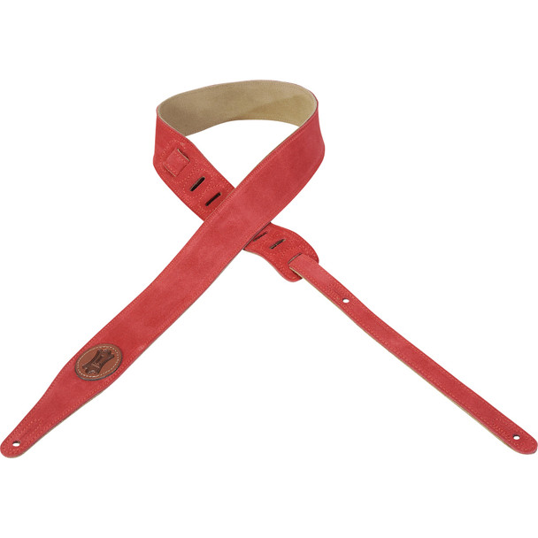 Levy's Leathers MS217-GRN -  2" Wide Green Suede Guitar Strap.