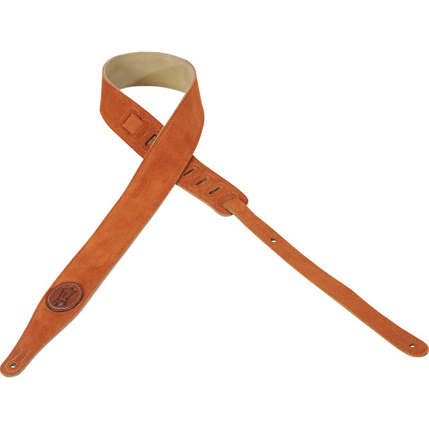 Levy's Leathers MS217-CPR -  2" Wide Copper Suede Guitar Strap.